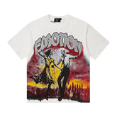 MIXED EMOTIO Emotion Skeleton Couple Dancing Off‑White Short Sleeve T‑Shirt