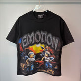 MIXED EMOTIO Emotion Rock Band Cherubs Black Short Sleeve T‑Shirt