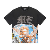 MIXED EMOTIO Cupid Angel Black Vintage Graphic Short Sleeve T‑Shirt