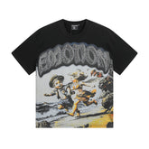 MIXED EMOTIO Beach Running Kids Vintage Graphic Short Sleeve T‑Shirt