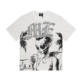 MIXED EMOTIO Alien Beach Vacation Graphic Short Sleeve T‑Shirt