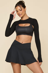 Crisscross Hourglass® Twirl Skort - Black