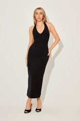 V-Neck Midi Dress