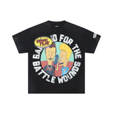 RoughPlay Cartoon Character Graphic Distressed Tee
