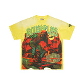 RoughPlay Skate Zombie Graphic Distressed Short‑Sleeve Tee Vintage Streetwear T‑Shirt