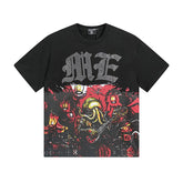 MIXED EMOTIO Octopus Rock Band Graphic Short Sleeve T‑Shirt
