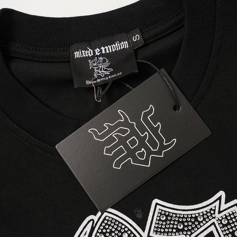 MIXED EMOTIO Emotion Skeleton Couple Dancing Black Short Sleeve T‑Shirt