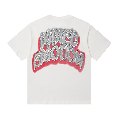 MIXED EMOTIO Emotion Skeleton Couple Dancing Off‑White Short Sleeve T‑Shirt