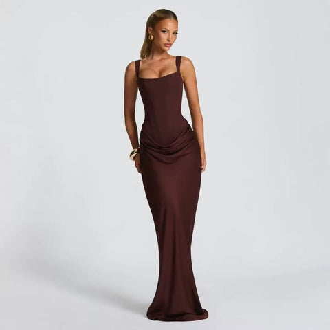 Scoop Strap Mermaid Maxi Dress