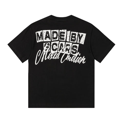 MIXED EMOTIO Life Emotion Street Boys Angel Wings Black Short Sleeve T‑Shirt