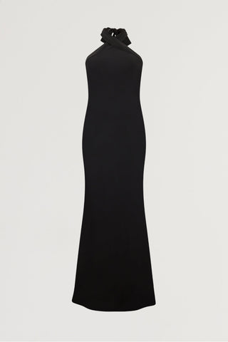 Cross Halter Neck Maxi Dress