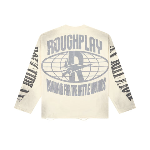 RoughPlay Astronaut Mars Vintage Distressed Long Sleeve Tee