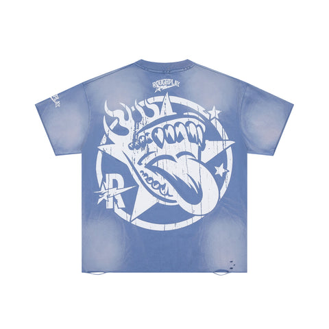 RoughPlay Vintage Car Graphic Distressed Washed Tee