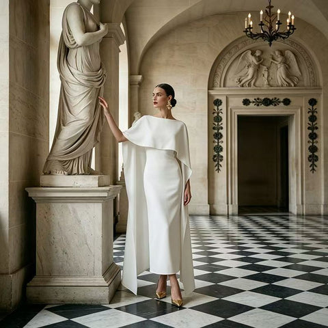 Cape Midi Dress