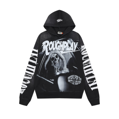 RoughPlay Skeleton Graphic Vintage Hoodie