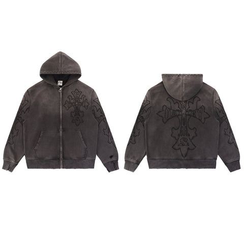 Vale Forever Olive Skull Script Hoodie – Vintage Graphic Streetwear