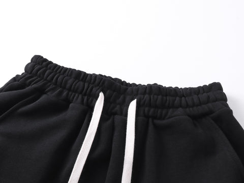 MIXED EMOTIO Rhinestone Sun Symbol Straight‑Leg Sweatpants