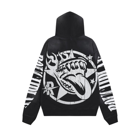 RoughPlay Skeleton Graphic Vintage Hoodie
