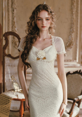 Cream Letter Dress