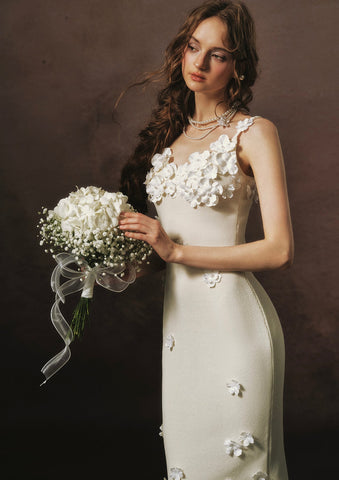 Cream Chanson Dress
