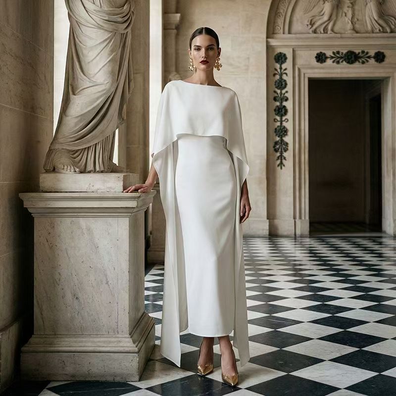 Cape Midi Dress