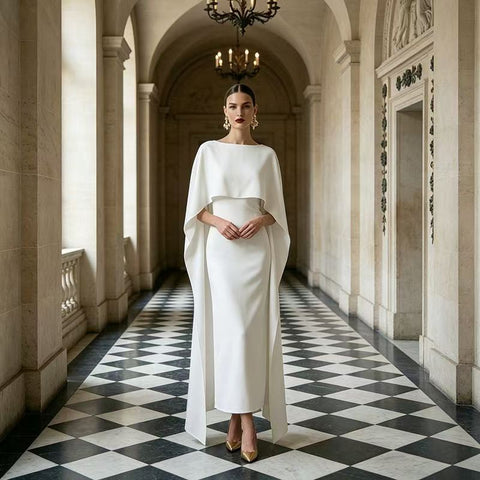 Cape Midi Dress
