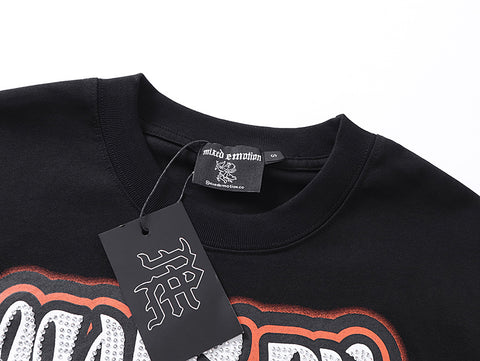 MIXED EMOTIO Made By Scars Twin Cherub Angel Graphic Short Sleeve T‑Shirt