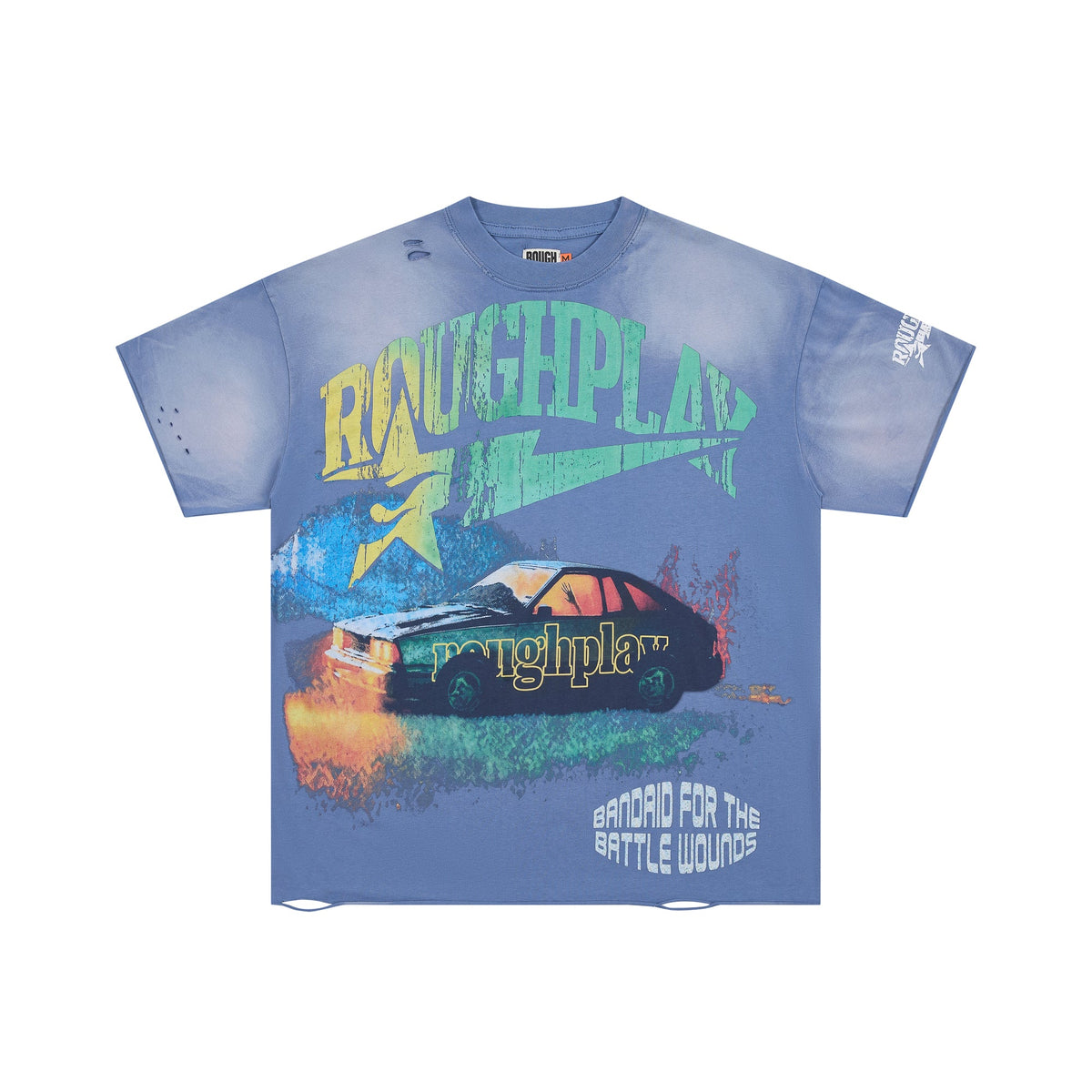 RoughPlay Vintage Car Graphic Distressed Washed Tee