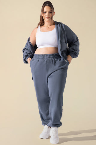 Cloud Rollover Sweatpant - Denim Blue