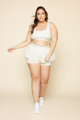 On The Run Ruffle Short - Ivory