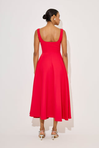 Square Neck Midi Dress