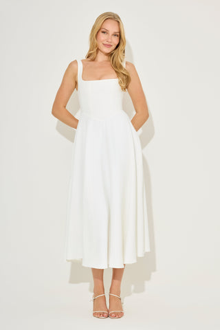 Square Neck Midi Dress