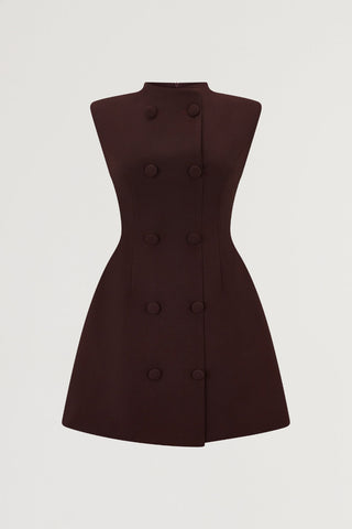 Sleeveless Button Mini Dress