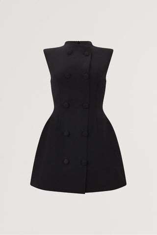 Sleeveless Button Mini Dress