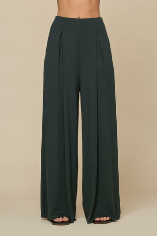Go with the Flow Wide Leg Pant - Deep Forest