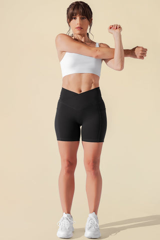 Crisscross Hourglass® Midi Short with Pockets - Black