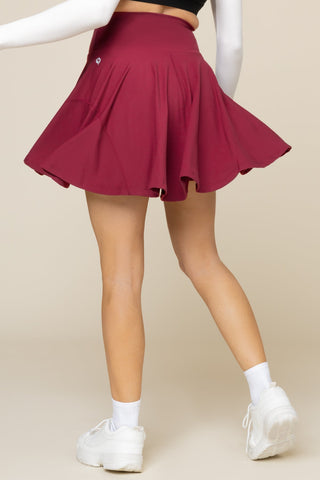 Twirl Skort (Longer) - Ruby