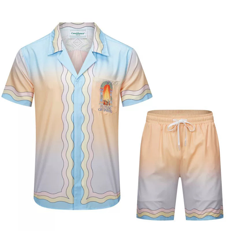 Casablanca Desert Sunset Gradient Set - Orange / Blue