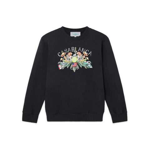 Casablanca Botanical Garden Crest Sweatshirt - Black