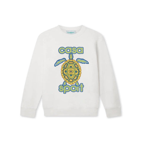 Casablanca Casa Sport Sea Turtle Graphic Sweatshirt - White