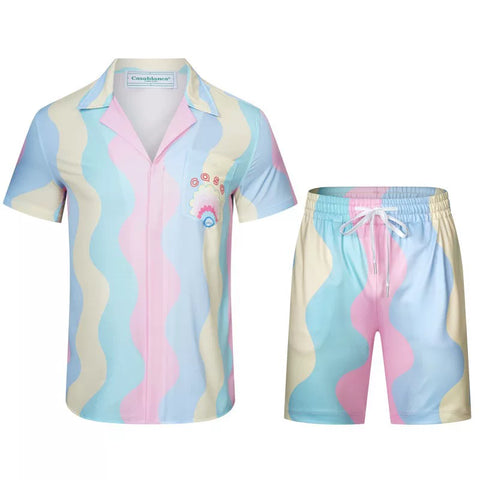 Casablanca Pastel Wave Stripe Set - Pastel Multi