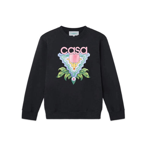 Casablanca Pyramid Ice Cream Graphic Sweatshirt - Black