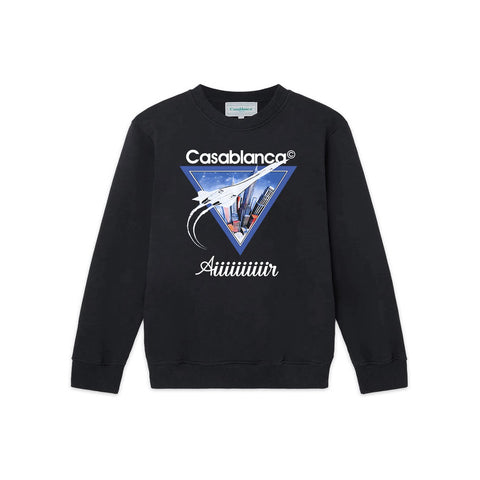 Casablanca Aviator Jet Triangle Sweatshirt - Black