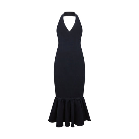 Peplum Hem Midi Dress