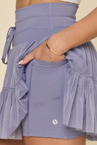 Pirouette Skort - Blue Mist