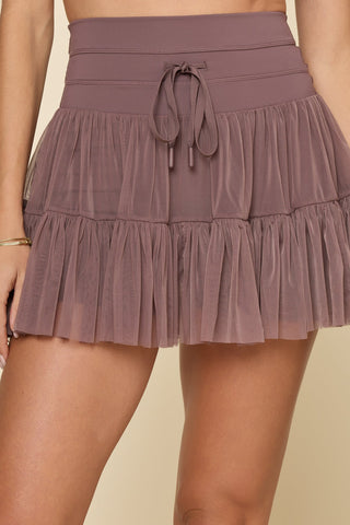 Pirouette Skort - Peppercorn