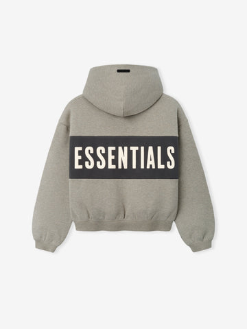 Fear Of God Essentials Kids Cropped Relaxed Panelled Hoodie