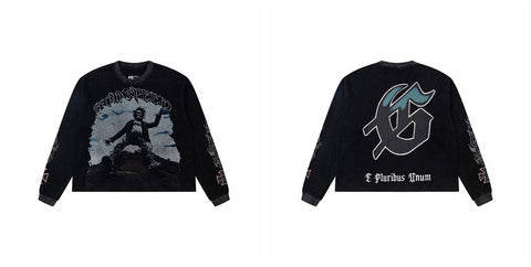 Godspeed "E Pluribus Unum" Figure Graphic Black Long Sleeve Tee