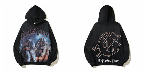 Vintage "Godspeed" Astronaut Pyramid Oversized Hoodie