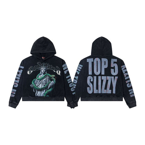 Vintage "Godspeed" Top 5 Slizzy Oversized Hoodie